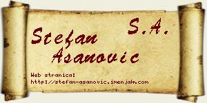Stefan Asanović vizit kartica